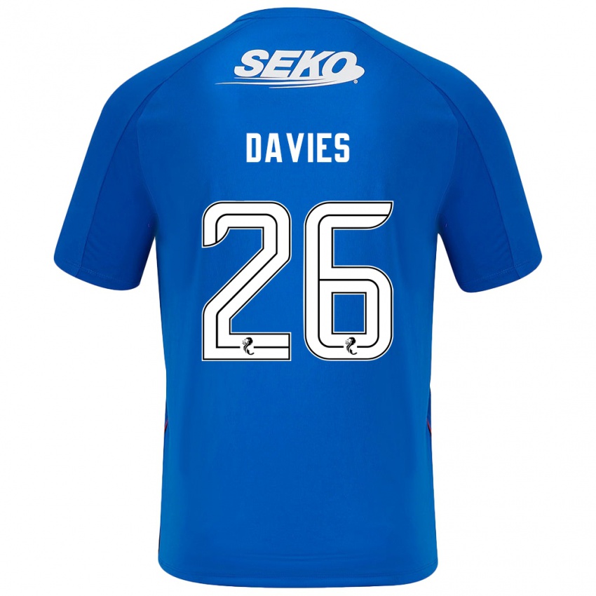 Heren Ben Davies #26 Donkerblauw Thuisshirt Thuistenue 2024/25 T-Shirt