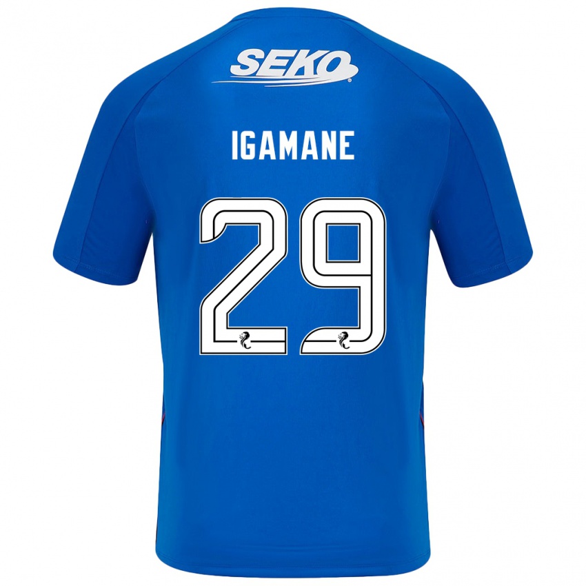 Heren Hamza Igamane #29 Donkerblauw Thuisshirt Thuistenue 2024/25 T-Shirt