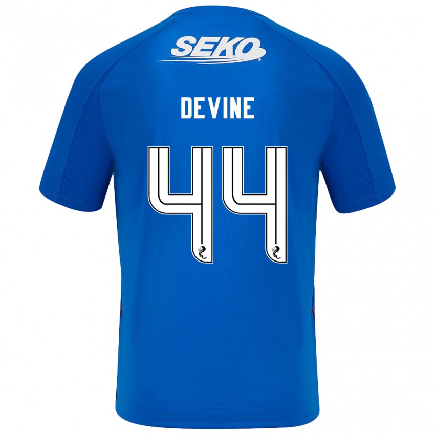 Heren Adam Devine #44 Donkerblauw Thuisshirt Thuistenue 2024/25 T-Shirt