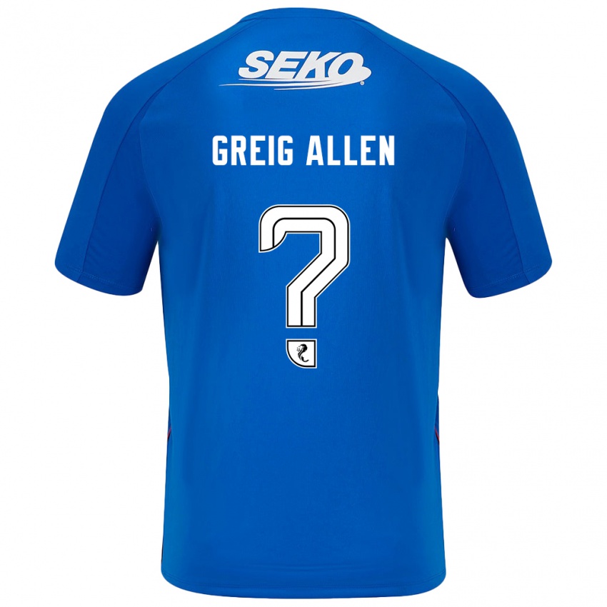 Heren Greig Allen #0 Donkerblauw Thuisshirt Thuistenue 2024/25 T-Shirt