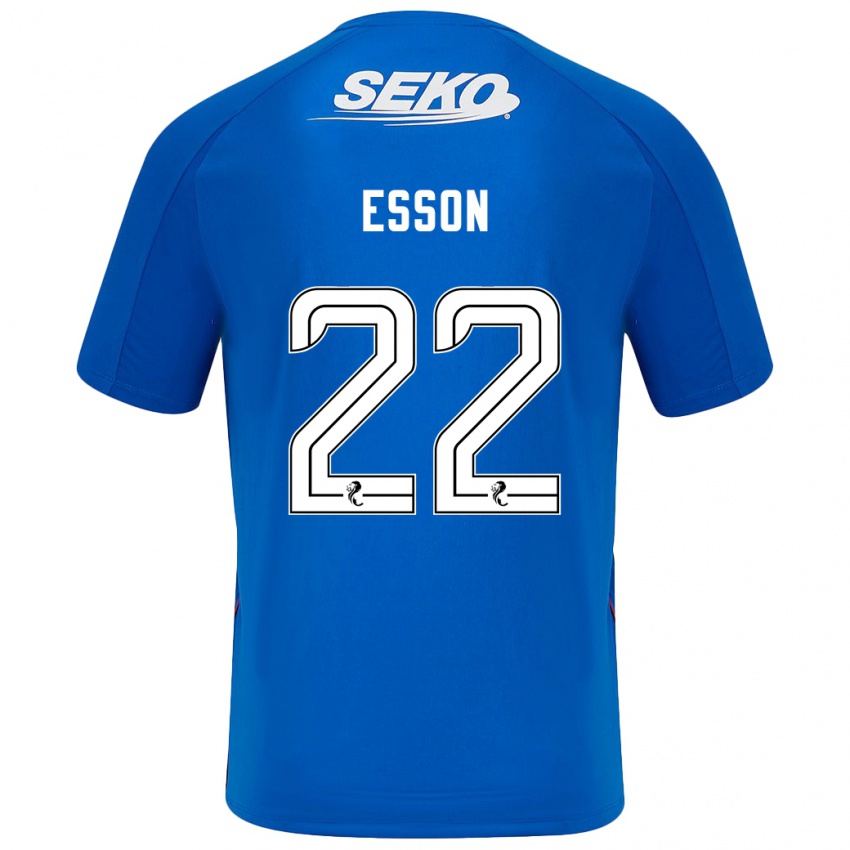 Heren Victoria Esson #22 Donkerblauw Thuisshirt Thuistenue 2024/25 T-Shirt