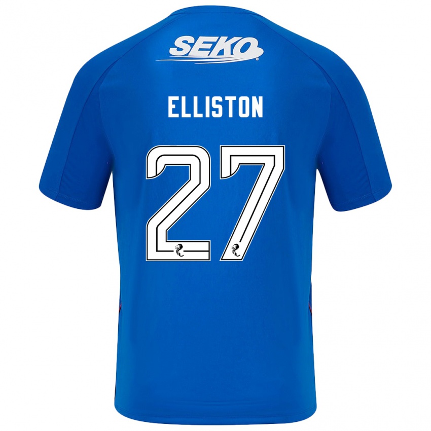 Heren Maddie Elliston #27 Donkerblauw Thuisshirt Thuistenue 2024/25 T-Shirt