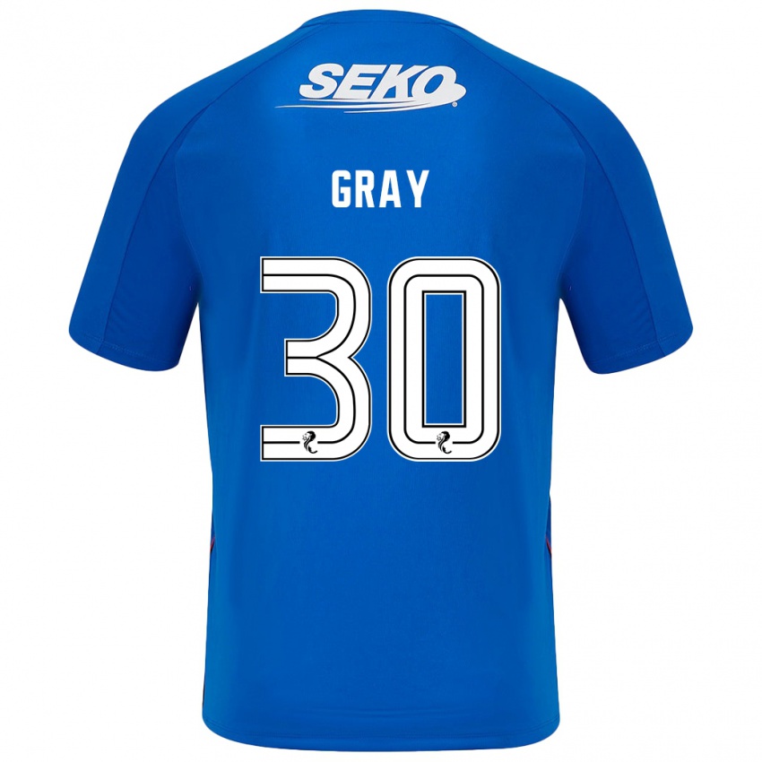 Heren Georgia Gray #30 Donkerblauw Thuisshirt Thuistenue 2024/25 T-Shirt