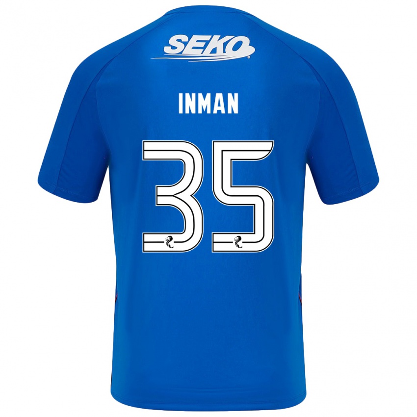 Heren Lucy Inman #35 Donkerblauw Thuisshirt Thuistenue 2024/25 T-Shirt