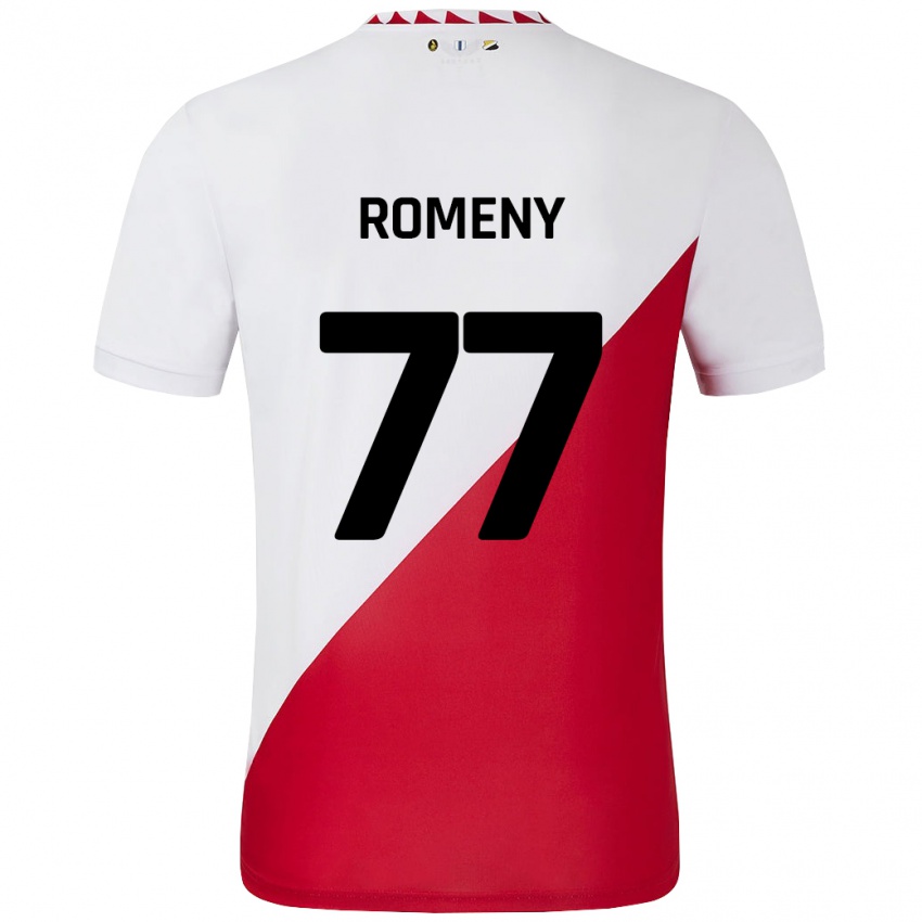 Heren Ole Romeny #77 Wit Rood Thuisshirt Thuistenue 2024/25 T-Shirt