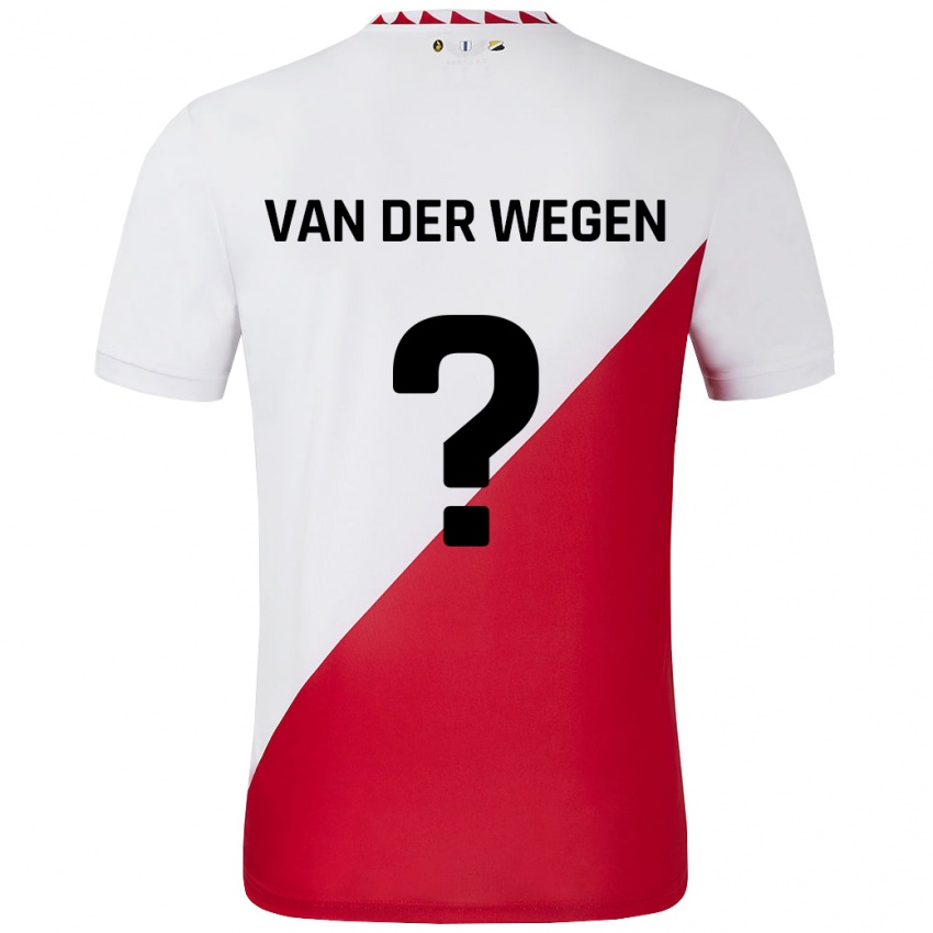 Heren Sil Van Der Wegen #0 Wit Rood Thuisshirt Thuistenue 2024/25 T-Shirt