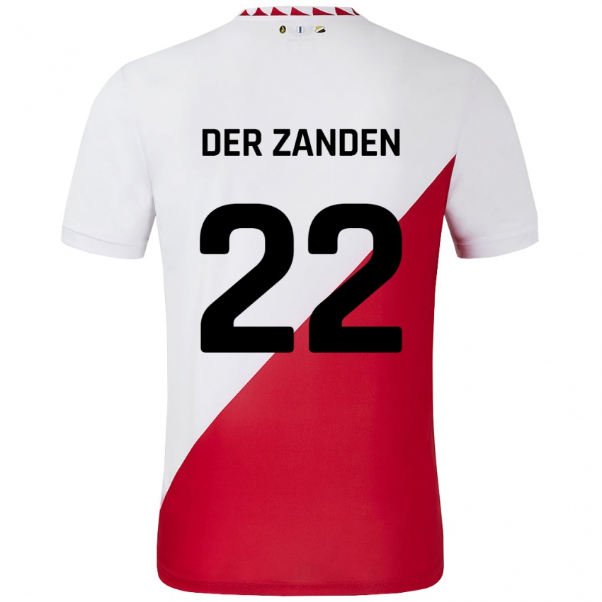 Heren Iise Van Der Zanden #22 Wit Rood Thuisshirt Thuistenue 2024/25 T-Shirt