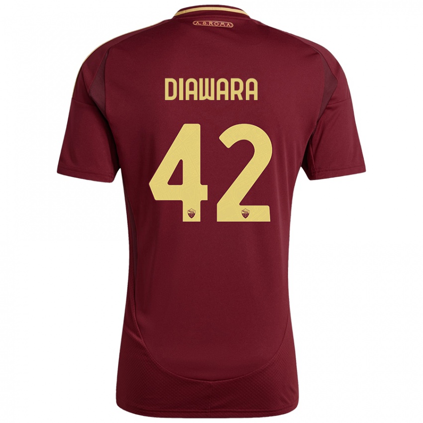 Heren Amadou Diawara #42 Rood Bruin Goud Thuisshirt Thuistenue 2024/25 T-Shirt