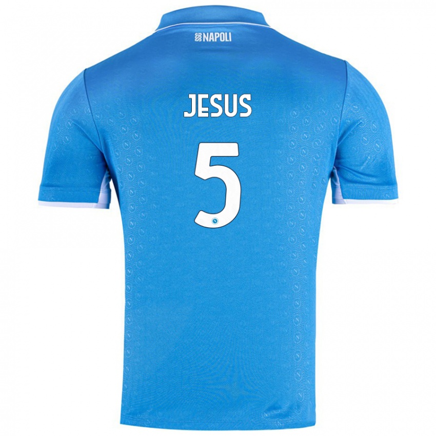 Heren Juan Jesus #5 Hemelsblauw Thuisshirt Thuistenue 2024/25 T-Shirt