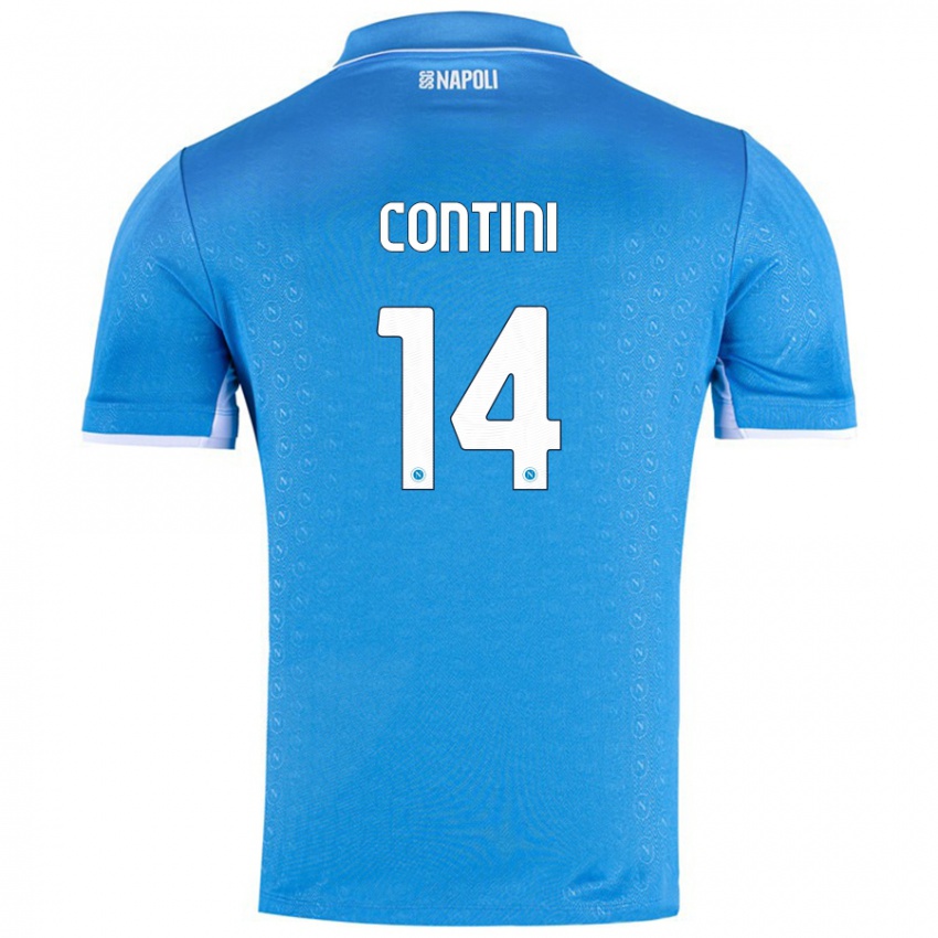 Heren Nikita Contini #14 Hemelsblauw Thuisshirt Thuistenue 2024/25 T-Shirt