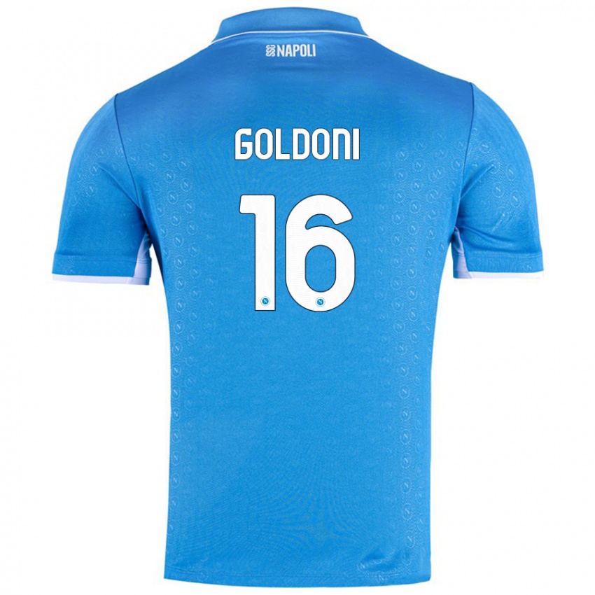 Heren Eleonora Goldoni #16 Hemelsblauw Thuisshirt Thuistenue 2024/25 T-Shirt