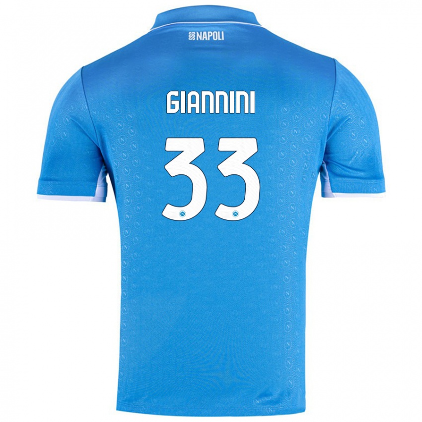 Heren Enrico Giannini #33 Hemelsblauw Thuisshirt Thuistenue 2024/25 T-Shirt