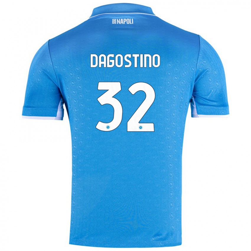 Heren Giuseppe Dagostino #32 Hemelsblauw Thuisshirt Thuistenue 2024/25 T-Shirt