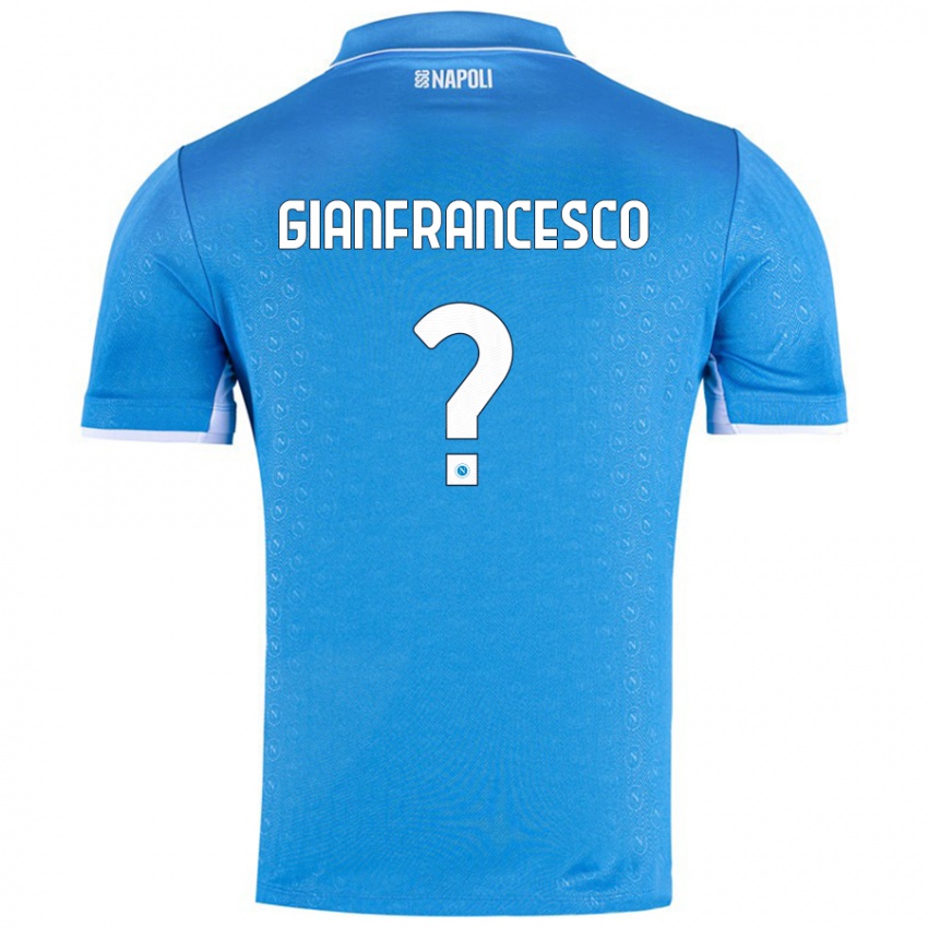 Heren Sergio Gianfrancesco #0 Hemelsblauw Thuisshirt Thuistenue 2024/25 T-Shirt