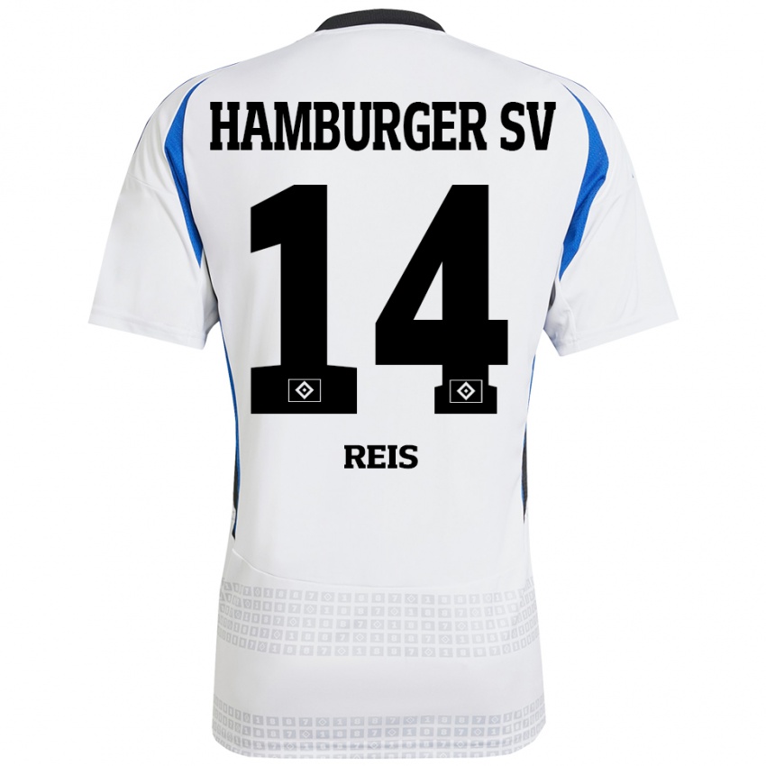 Heren Ludovit Reis #14 Wit Blauw Thuisshirt Thuistenue 2024/25 T-Shirt