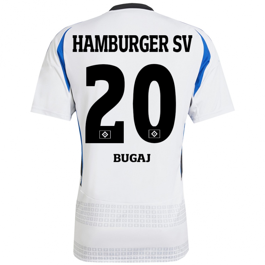 Heren Jan-Luca Bugaj #20 Wit Blauw Thuisshirt Thuistenue 2024/25 T-Shirt