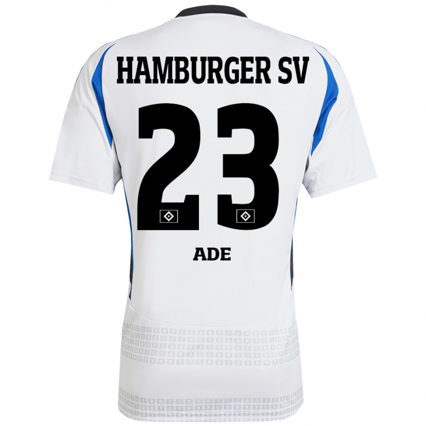 Heren Jeremy Ade #23 Wit Blauw Thuisshirt Thuistenue 2024/25 T-Shirt