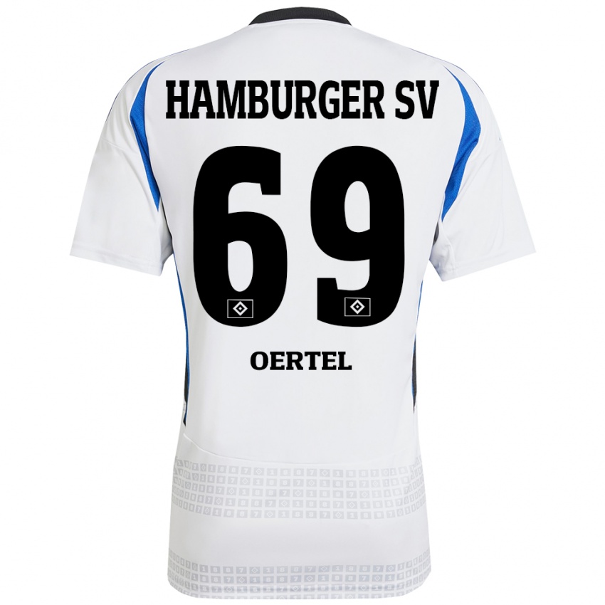 Heren Jan Oertel #69 Wit Blauw Thuisshirt Thuistenue 2024/25 T-Shirt