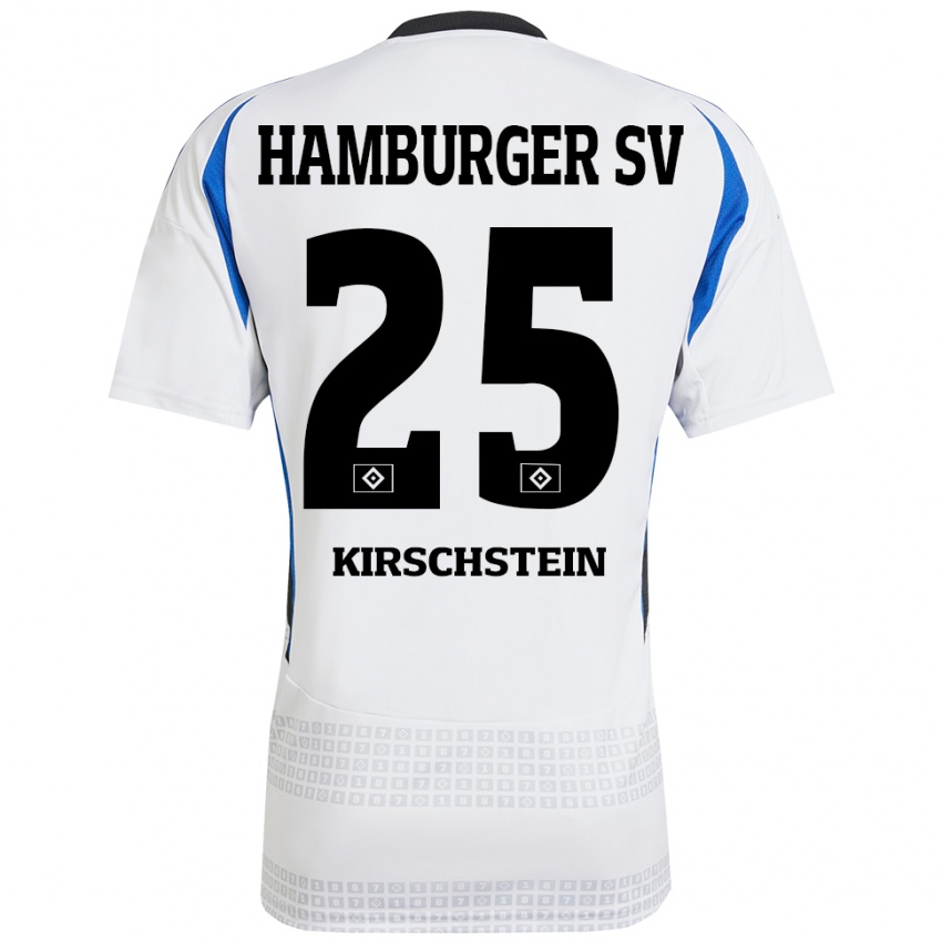 Heren Merle Kirschstein #25 Wit Blauw Thuisshirt Thuistenue 2024/25 T-Shirt