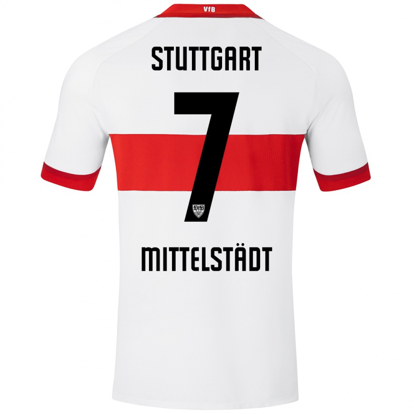 Heren Maximilian Mittelstädt #7 Wit Rood Thuisshirt Thuistenue 2024/25 T-Shirt