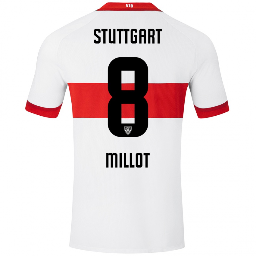 Heren Enzo Millot #8 Wit Rood Thuisshirt Thuistenue 2024/25 T-Shirt