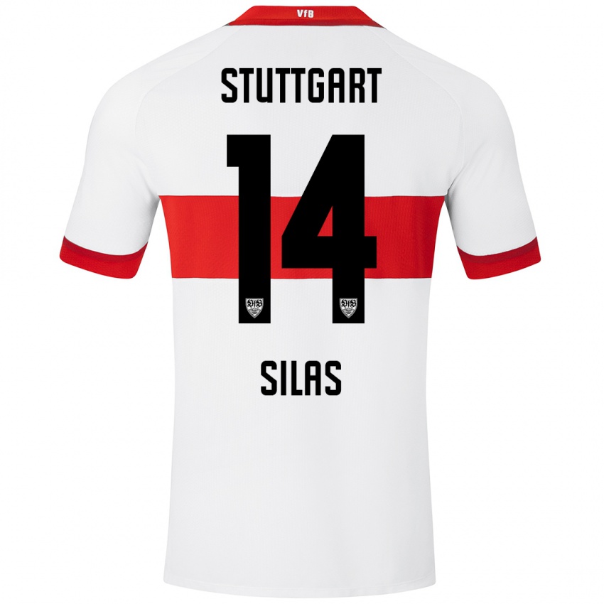 Heren Silas #14 Wit Rood Thuisshirt Thuistenue 2024/25 T-Shirt