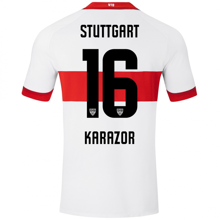 Heren Atakan Karazor #16 Wit Rood Thuisshirt Thuistenue 2024/25 T-Shirt