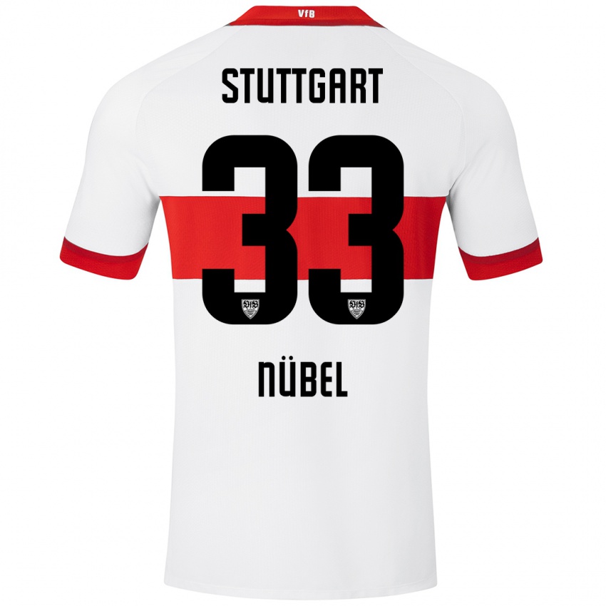 Heren Alexander Nübel #33 Wit Rood Thuisshirt Thuistenue 2024/25 T-Shirt