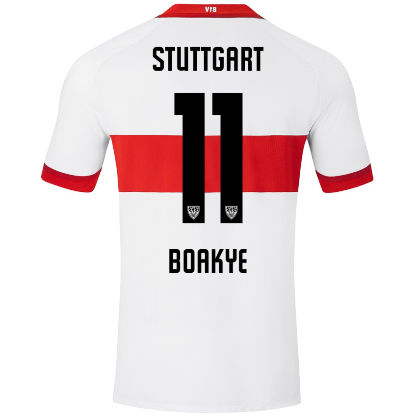 Heren Benjamin Boakye #11 Wit Rood Thuisshirt Thuistenue 2024/25 T-Shirt