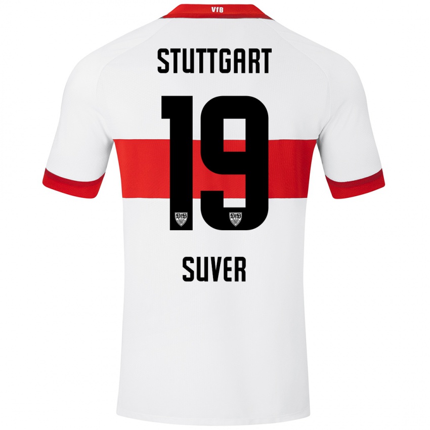 Heren Jakov Suver #19 Wit Rood Thuisshirt Thuistenue 2024/25 T-Shirt