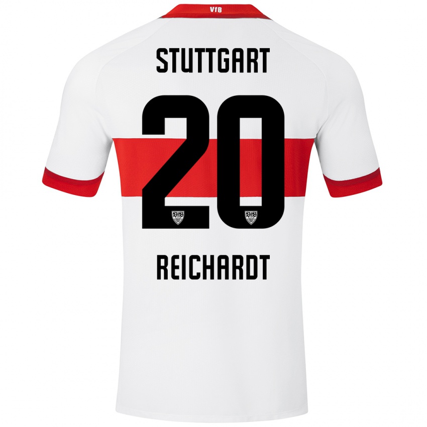 Heren Leon Reichardt #20 Wit Rood Thuisshirt Thuistenue 2024/25 T-Shirt