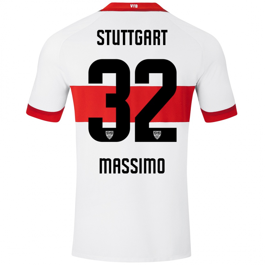 Heren Roberto Massimo #32 Wit Rood Thuisshirt Thuistenue 2024/25 T-Shirt