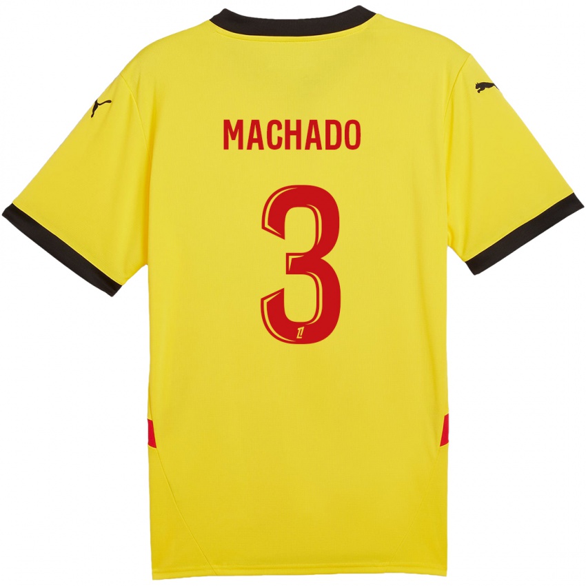 Heren Deiver Machado #3 Geel Rood Thuisshirt Thuistenue 2024/25 T-Shirt