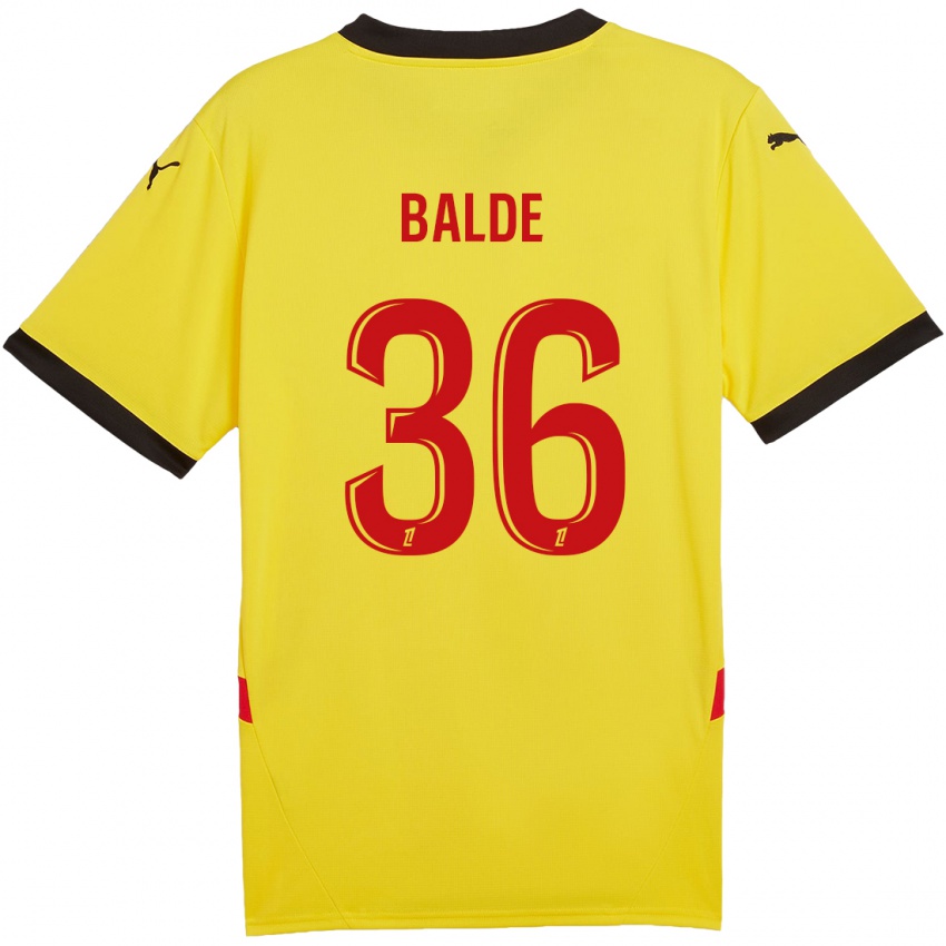 Heren Ibrahima Baldé #36 Geel Rood Thuisshirt Thuistenue 2024/25 T-Shirt