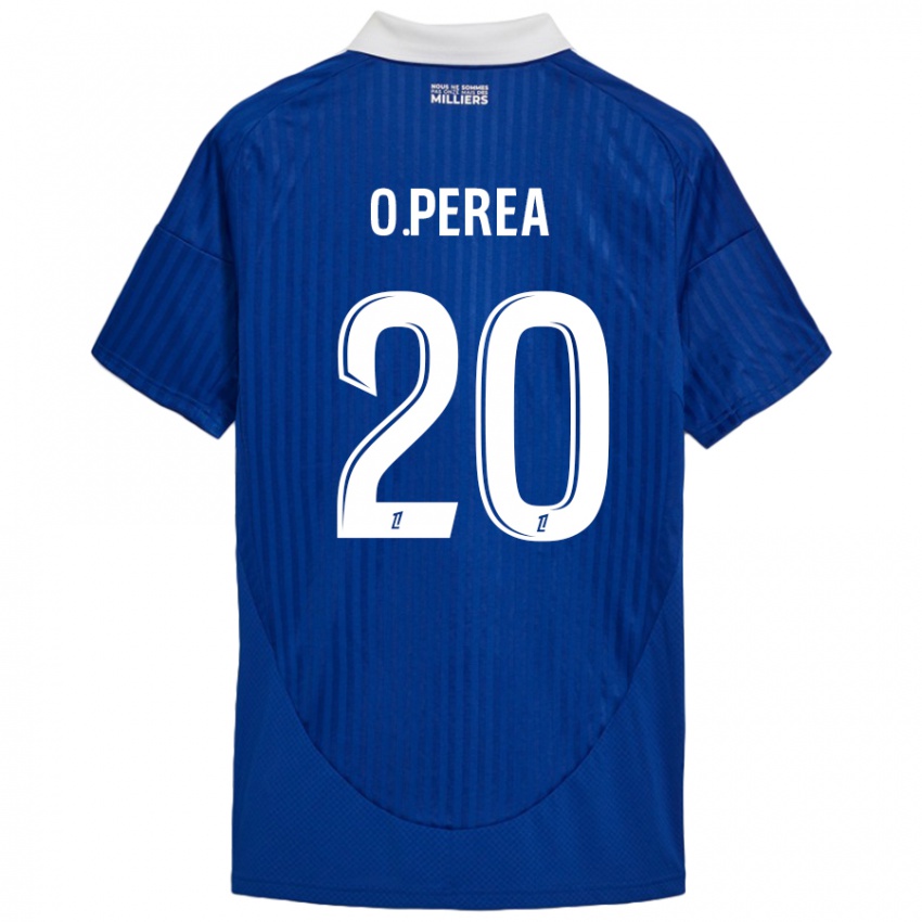 Heren Óscar Perea #20 Blauw Wit Thuisshirt Thuistenue 2024/25 T-Shirt