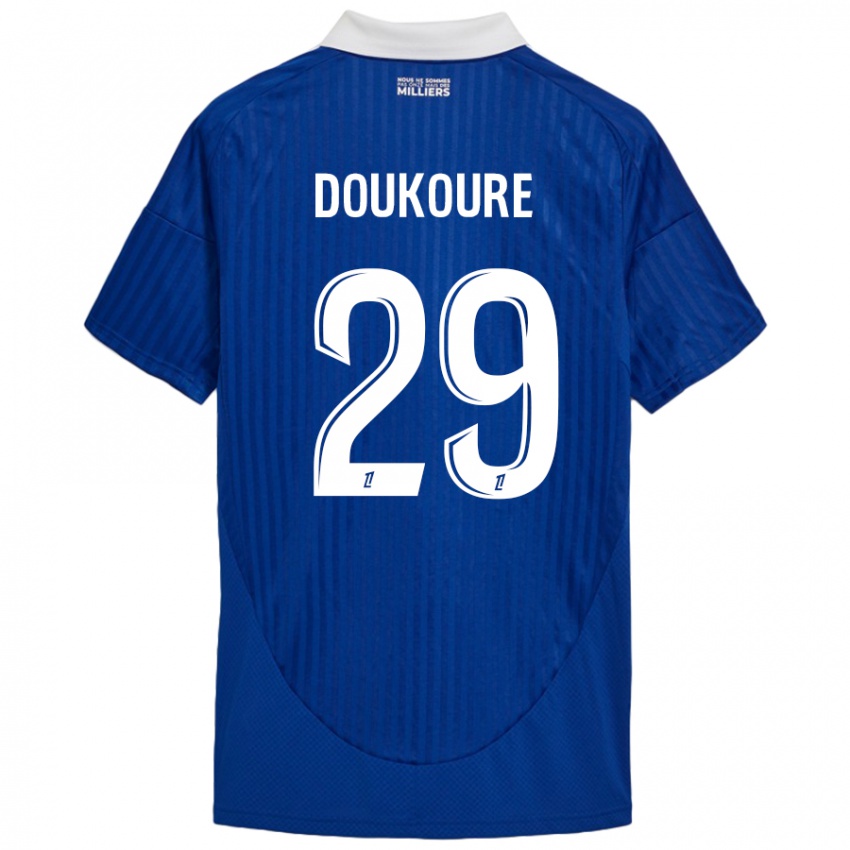 Heren Ismaël Doukouré #29 Blauw Wit Thuisshirt Thuistenue 2024/25 T-Shirt