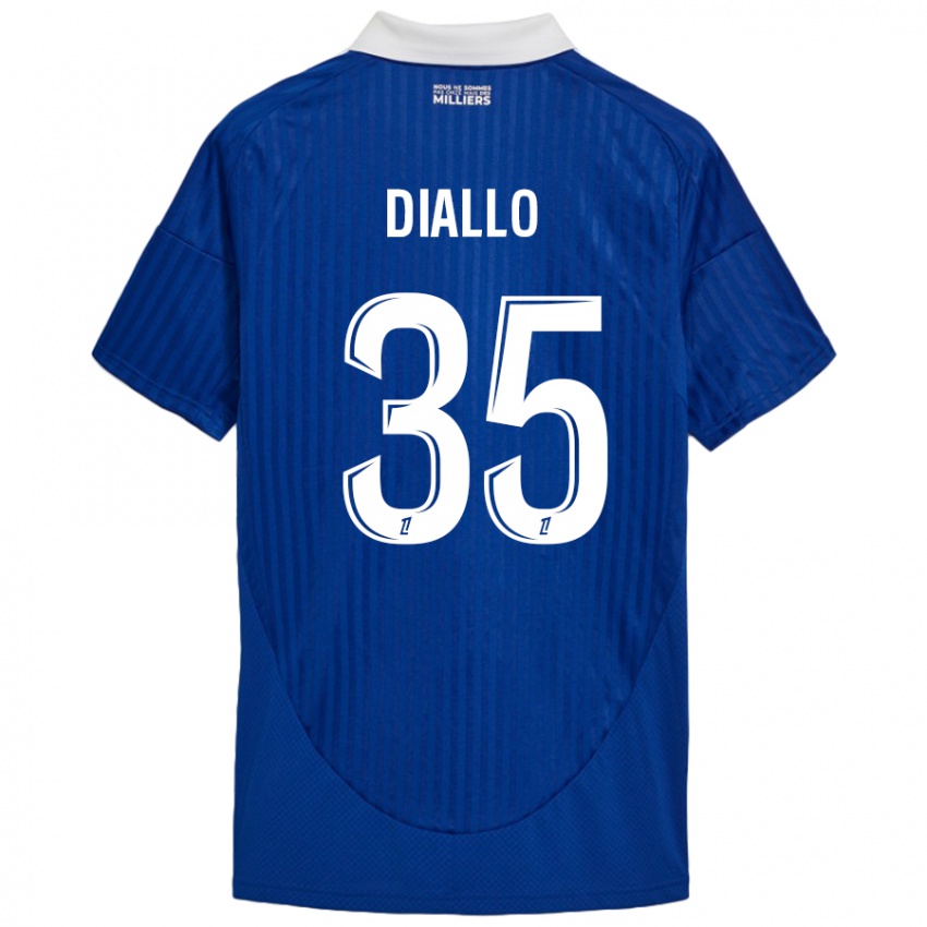 Heren Tidiane Diallo #35 Blauw Wit Thuisshirt Thuistenue 2024/25 T-Shirt