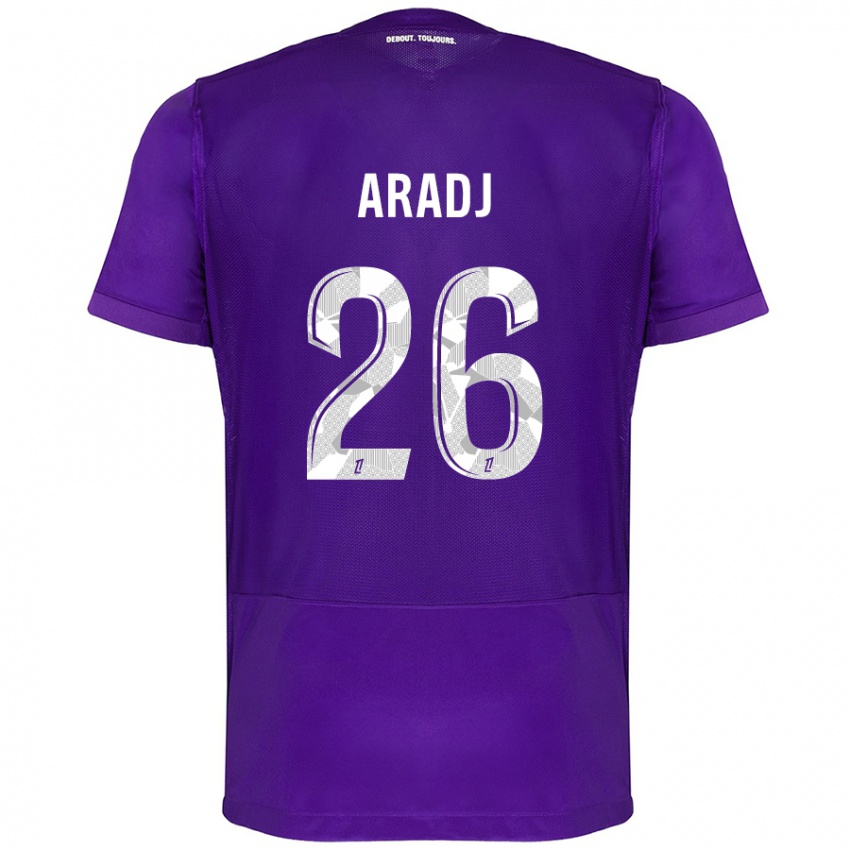 Heren Ylies Aradj #26 Paars Wit Thuisshirt Thuistenue 2024/25 T-Shirt