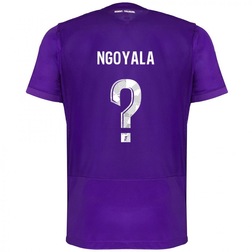 Heren Frédéric Efuele Ngoyala #0 Paars Wit Thuisshirt Thuistenue 2024/25 T-Shirt