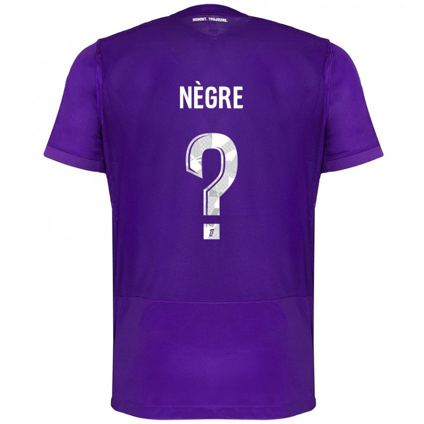 Heren Thibo Nègre #0 Paars Wit Thuisshirt Thuistenue 2024/25 T-Shirt