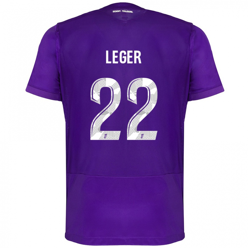 Heren Christelle Léger #22 Paars Wit Thuisshirt Thuistenue 2024/25 T-Shirt