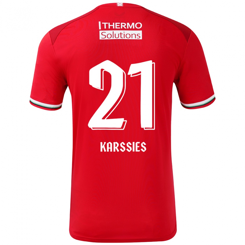 Heren Sam Karssies #21 Rood Wit Thuisshirt Thuistenue 2024/25 T-Shirt