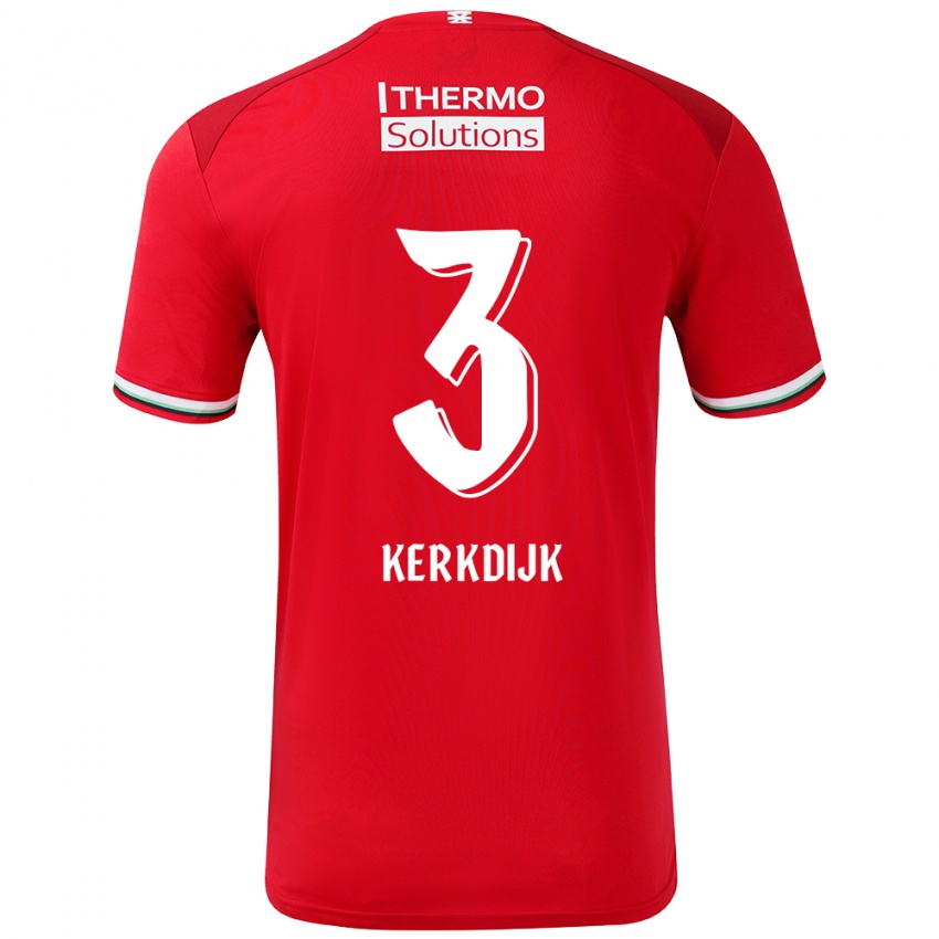 Heren Danique Kerkdijk #3 Rood Wit Thuisshirt Thuistenue 2024/25 T-Shirt