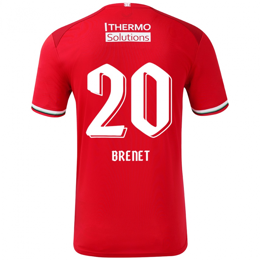 Heren Joshua Brenet #20 Rood Wit Thuisshirt Thuistenue 2024/25 T-Shirt