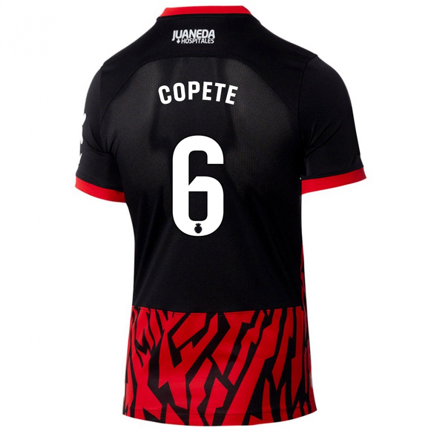 Heren José Copete #6 Zwart Rood Thuisshirt Thuistenue 2024/25 T-Shirt