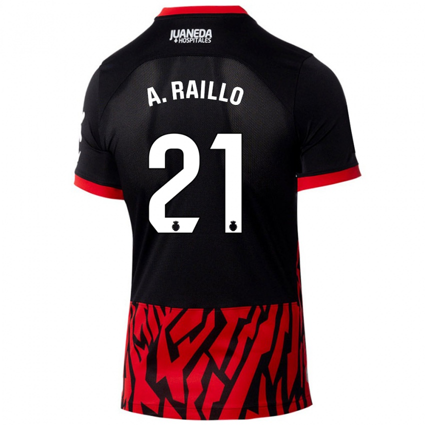 Heren Antonio Raíllo #21 Zwart Rood Thuisshirt Thuistenue 2024/25 T-Shirt