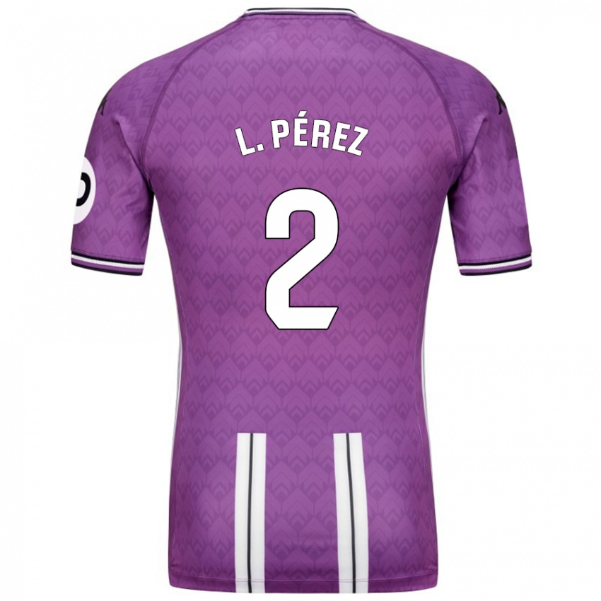 Heren Luis Pérez #2 Paars Wit Thuisshirt Thuistenue 2024/25 T-Shirt