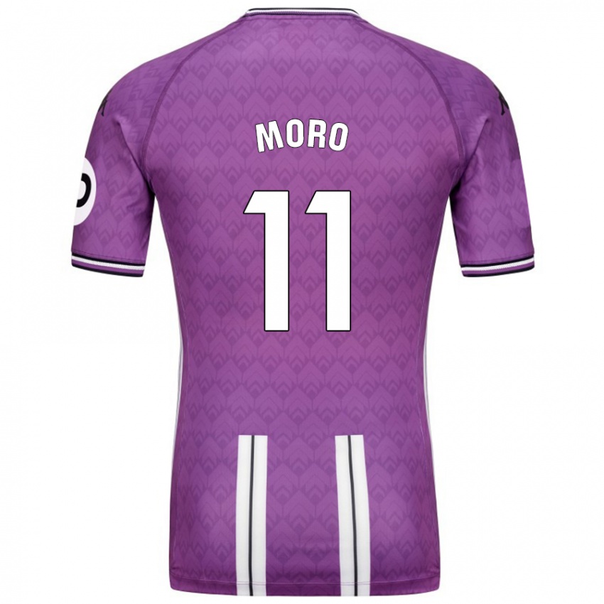 Heren Raul Moro #11 Paars Wit Thuisshirt Thuistenue 2024/25 T-Shirt