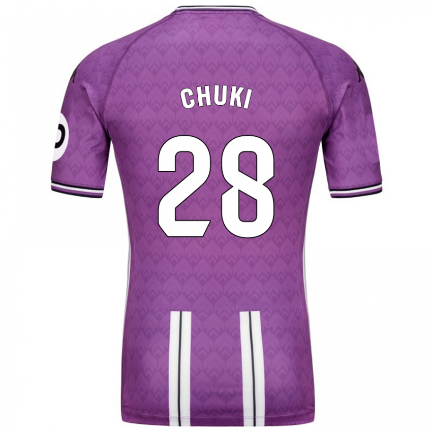 Heren Chuki #28 Paars Wit Thuisshirt Thuistenue 2024/25 T-Shirt