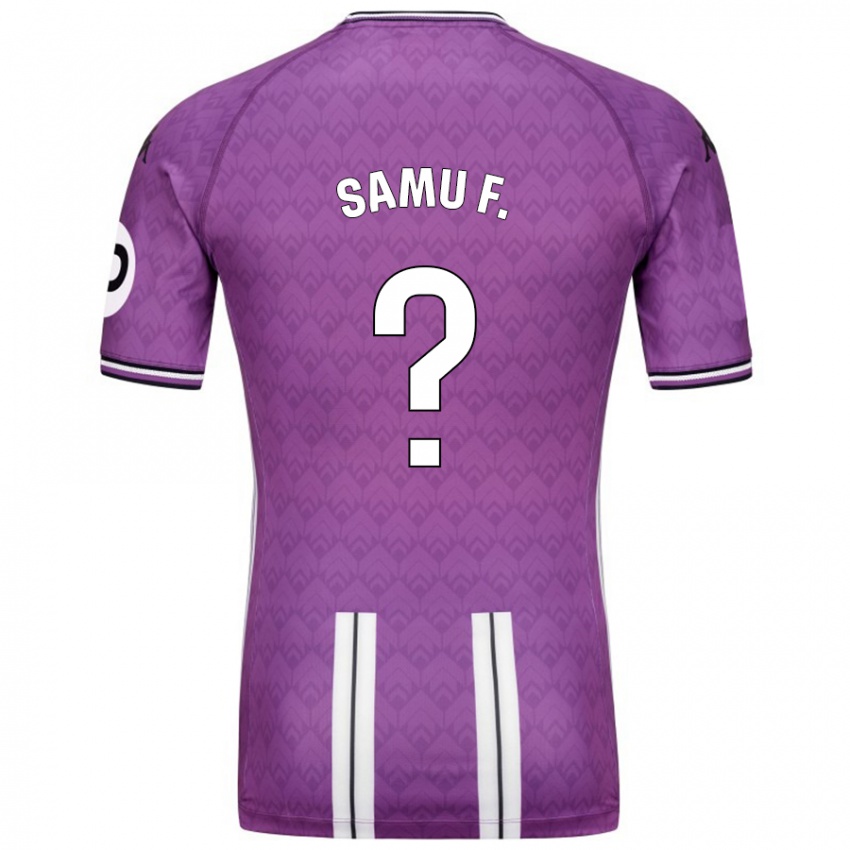 Heren Samu Fernández #0 Paars Wit Thuisshirt Thuistenue 2024/25 T-Shirt